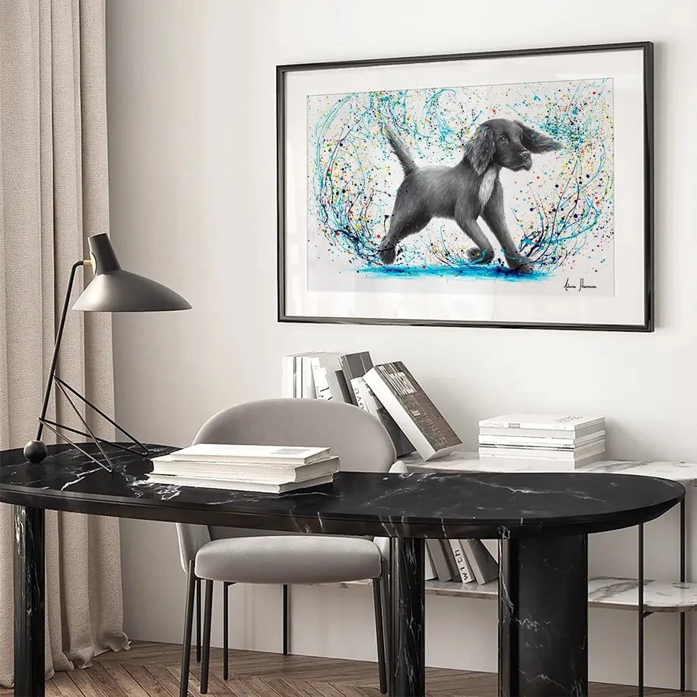 Spaniel Splash Framed Art Print Spaniel Splash Framed Art Print wall art product Ashvin Harrison