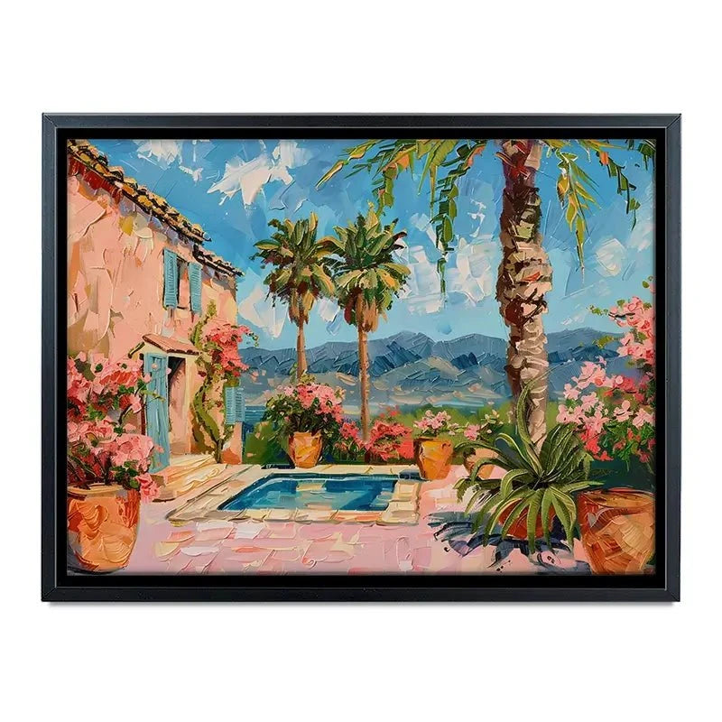 Spanish House By The Pool 2 Canvas Print Spanish House By The Pool 2 Canvas Print wall art product Elena Avanesova