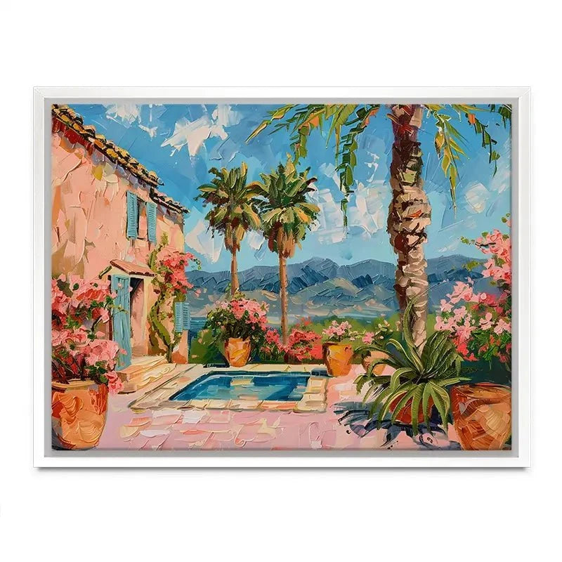 Spanish House By The Pool 2 Canvas Print Spanish House By The Pool 2 Canvas Print wall art product Elena Avanesova