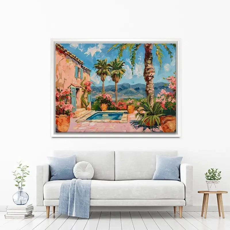 Spanish House By The Pool 2 Canvas Print Spanish House By The Pool 2 Canvas Print wall art product Elena Avanesova