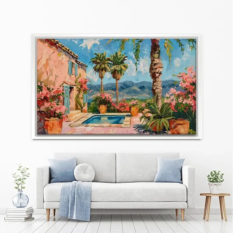 Spanish House By The Pool 2 Canvas Print Spanish House By The Pool 2 Canvas Print wall art product Elena Avanesova