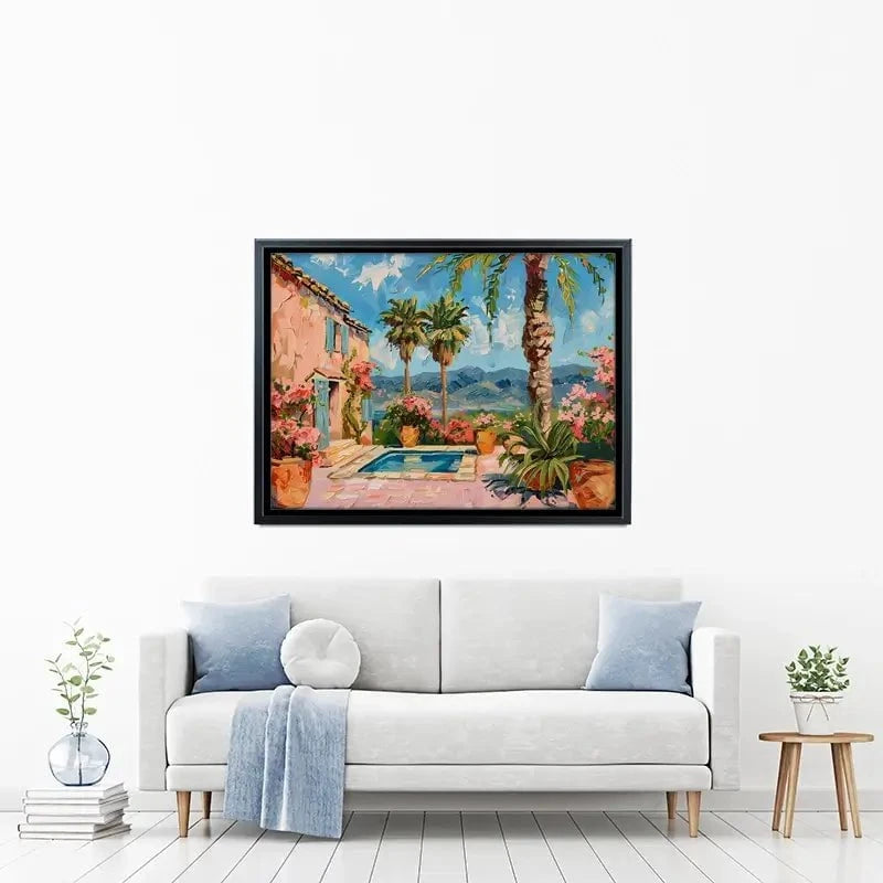 Spanish House By The Pool 2 Canvas Print Spanish House By The Pool 2 Canvas Print wall art product Elena Avanesova