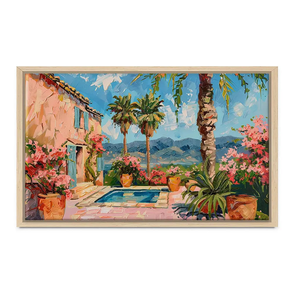 Spanish House By The Pool 2 Canvas Print Spanish House By The Pool 2 Canvas Print wall art product Elena Avanesova