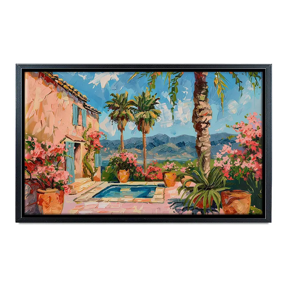 Spanish House By The Pool 2 Canvas Print Spanish House By The Pool 2 Canvas Print wall art product Elena Avanesova