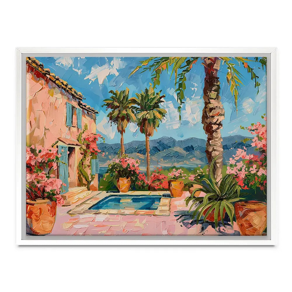 Spanish House By The Pool 2 Canvas Print Spanish House By The Pool 2 Canvas Print wall art product Elena Avanesova