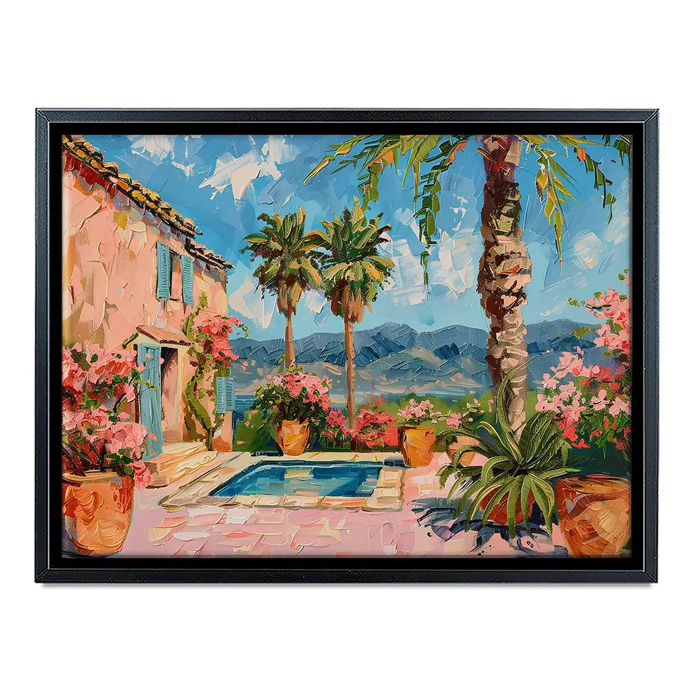 Spanish House By The Pool 2 Canvas Print Spanish House By The Pool 2 Canvas Print wall art product Elena Avanesova