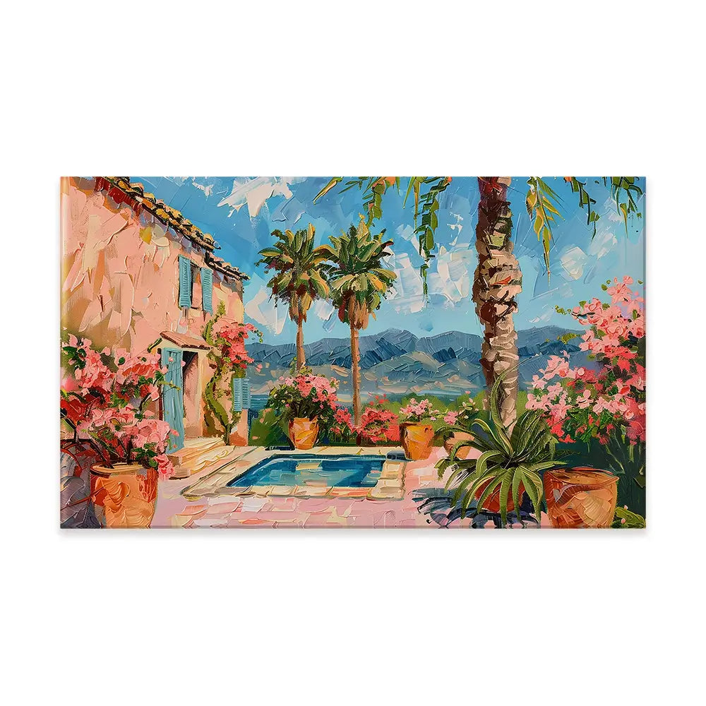 Spanish House By The Pool 2 Canvas Print Spanish House By The Pool 2 Canvas Print wall art product Elena Avanesova