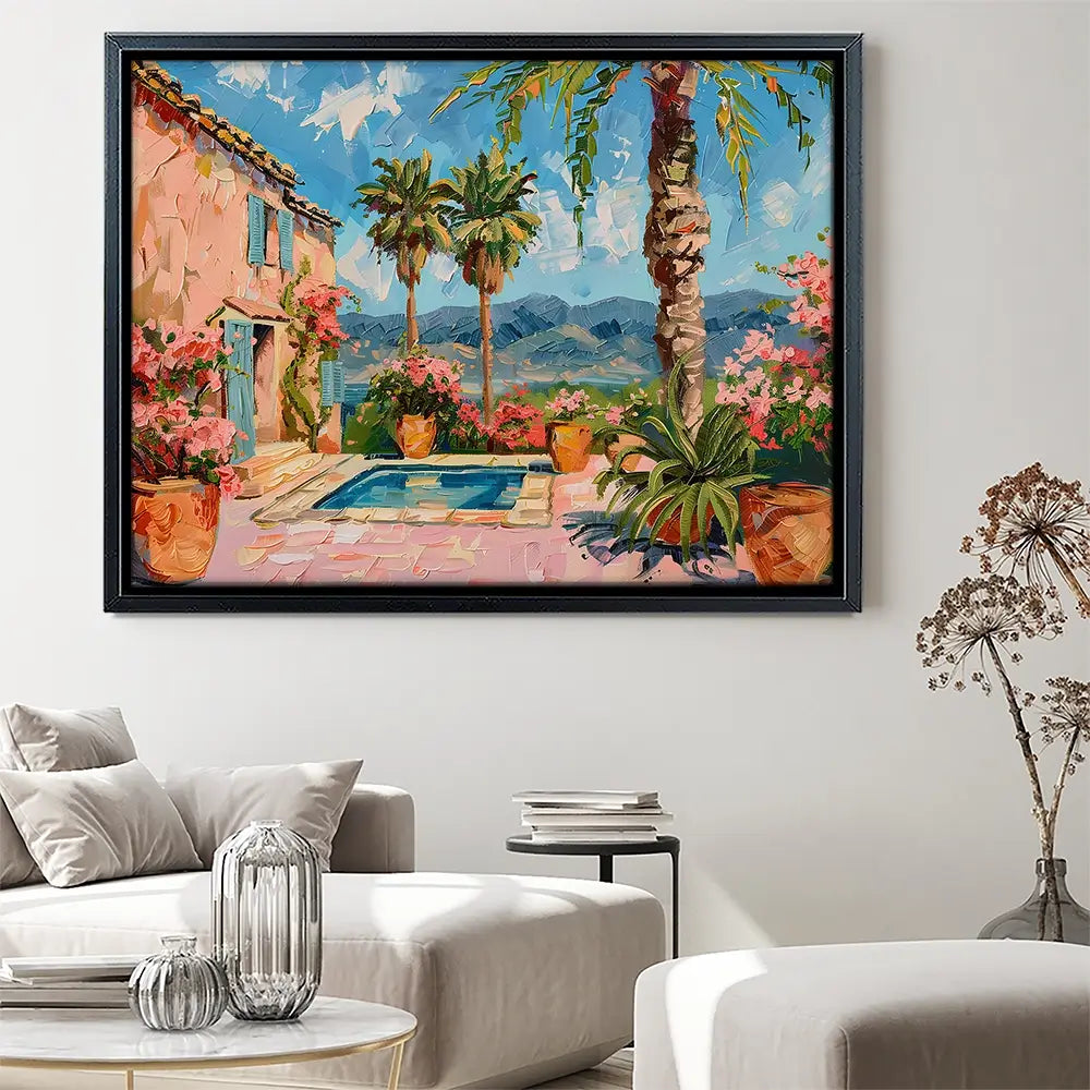 Spanish House By The Pool 2 Canvas Print Spanish House By The Pool 2 Canvas Print wall art product Elena Avanesova