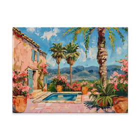 Spanish House By The Pool 2 Canvas Print Spanish House By The Pool 2 Canvas Print wall art product Elena Avanesova