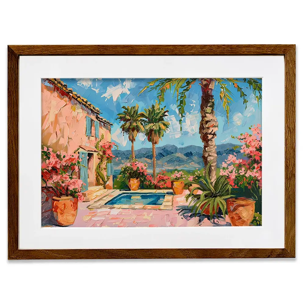 Spanish House By The Pool 2 Framed Art Print Spanish House By The Pool 2 Framed Art Print wall art product Elena Avanesova
