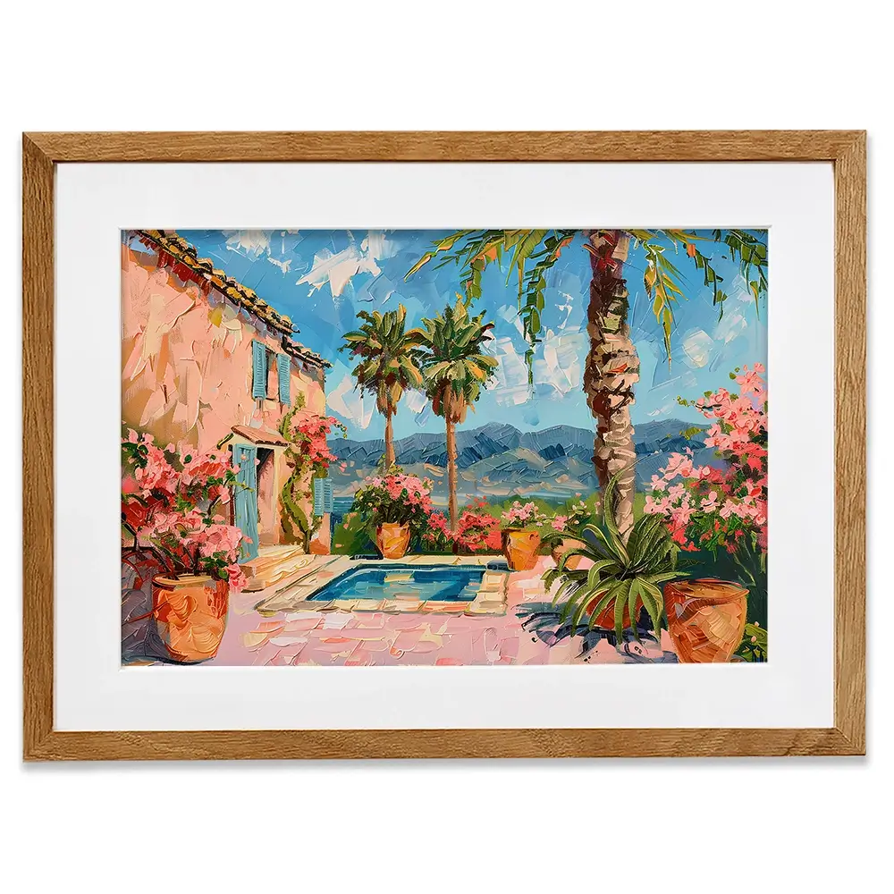 Spanish House By The Pool 2 Framed Art Print Spanish House By The Pool 2 Framed Art Print wall art product Elena Avanesova