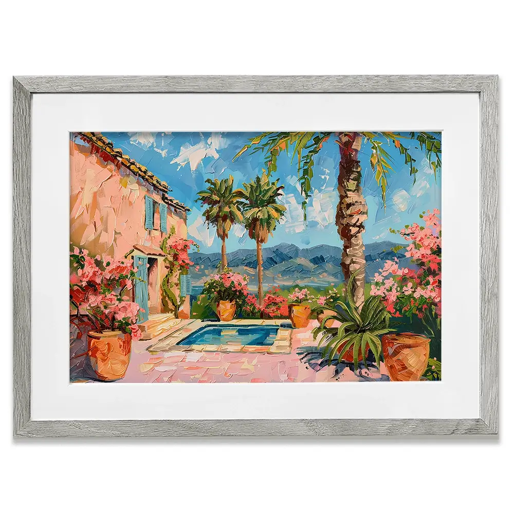 Spanish House By The Pool 2 Framed Art Print Spanish House By The Pool 2 Framed Art Print wall art product Elena Avanesova