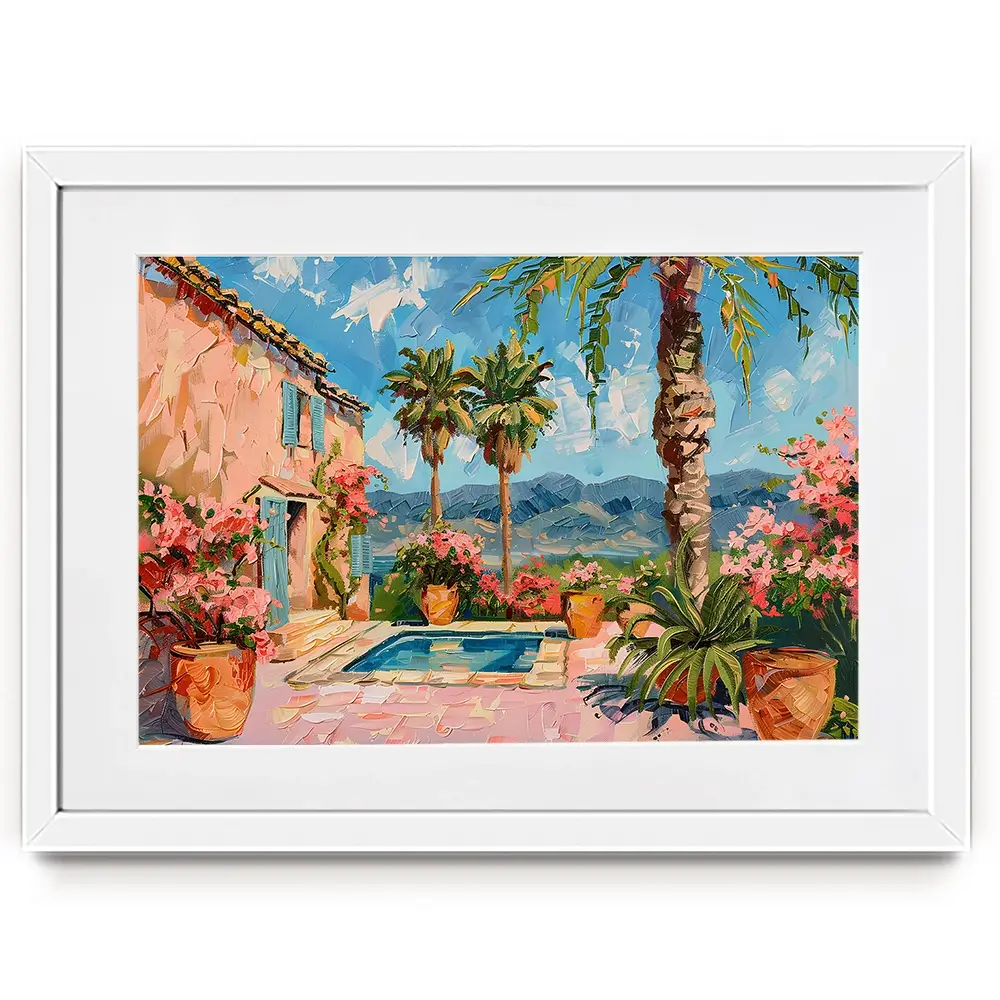 Spanish House By The Pool 2 Framed Art Print Spanish House By The Pool 2 Framed Art Print wall art product Elena Avanesova