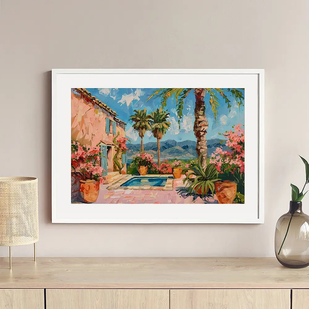 Spanish House By The Pool 2 Framed Art Print Spanish House By The Pool 2 Framed Art Print wall art product Elena Avanesova
