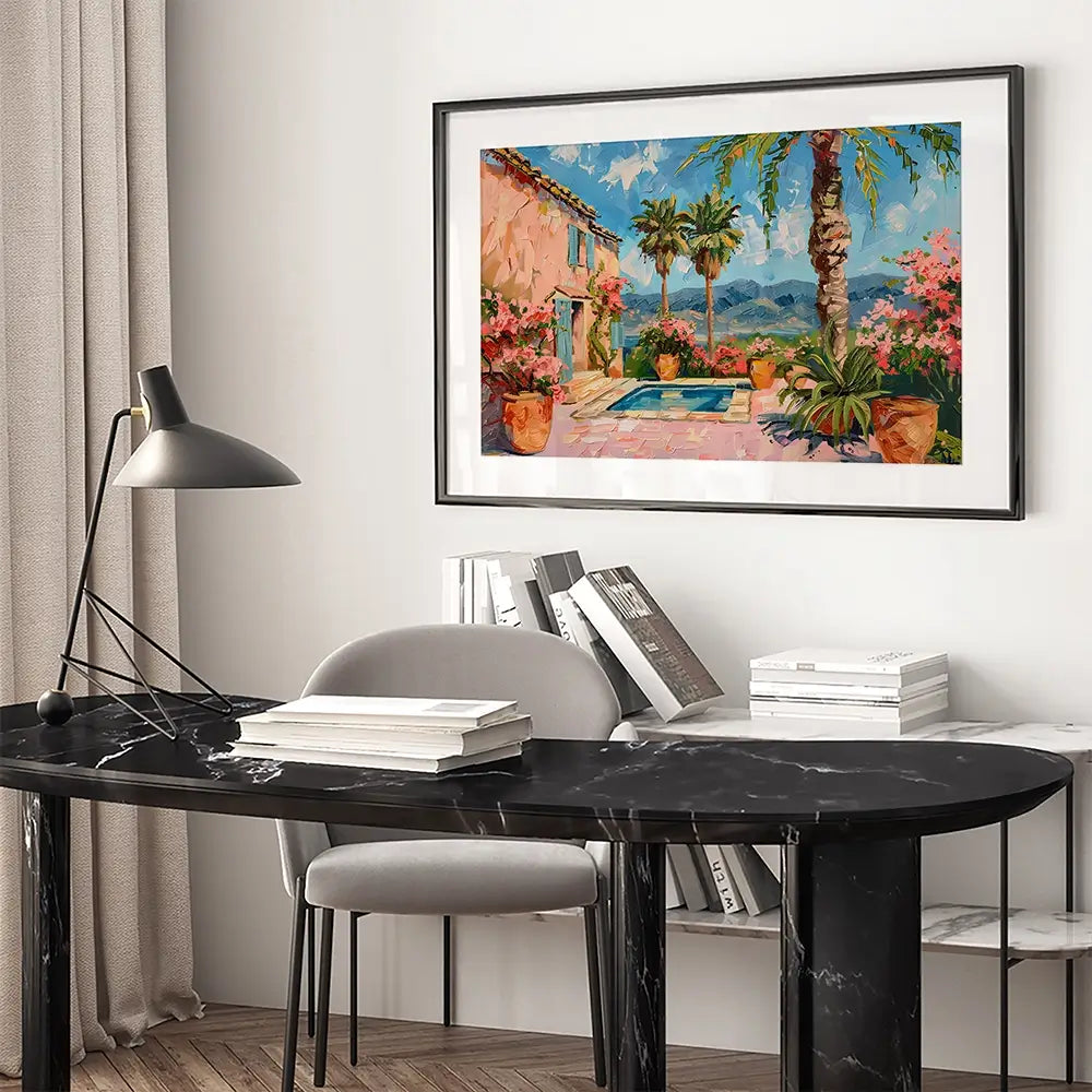 Spanish House By The Pool 2 Framed Art Print Spanish House By The Pool 2 Framed Art Print wall art product Elena Avanesova