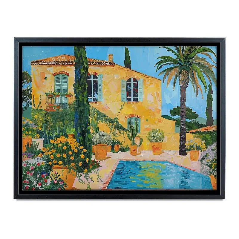 Spanish House By The Pool Canvas Print Spanish House By The Pool Canvas Print wall art product Elena Avanesova