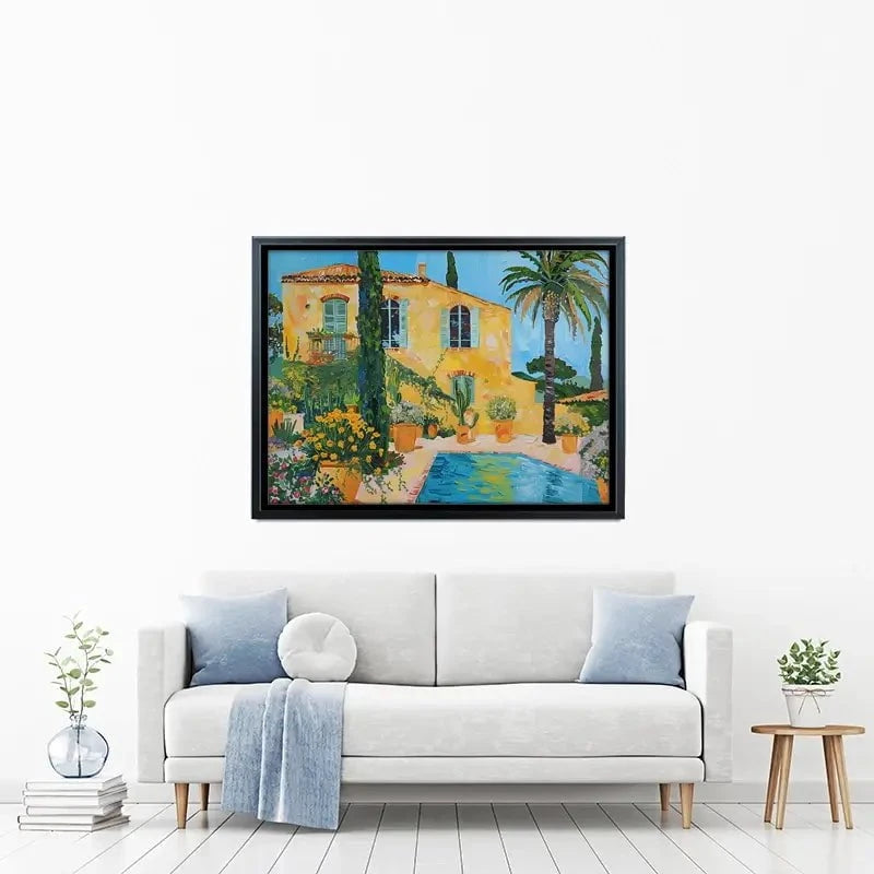 Spanish House By The Pool Canvas Print Spanish House By The Pool Canvas Print wall art product Elena Avanesova