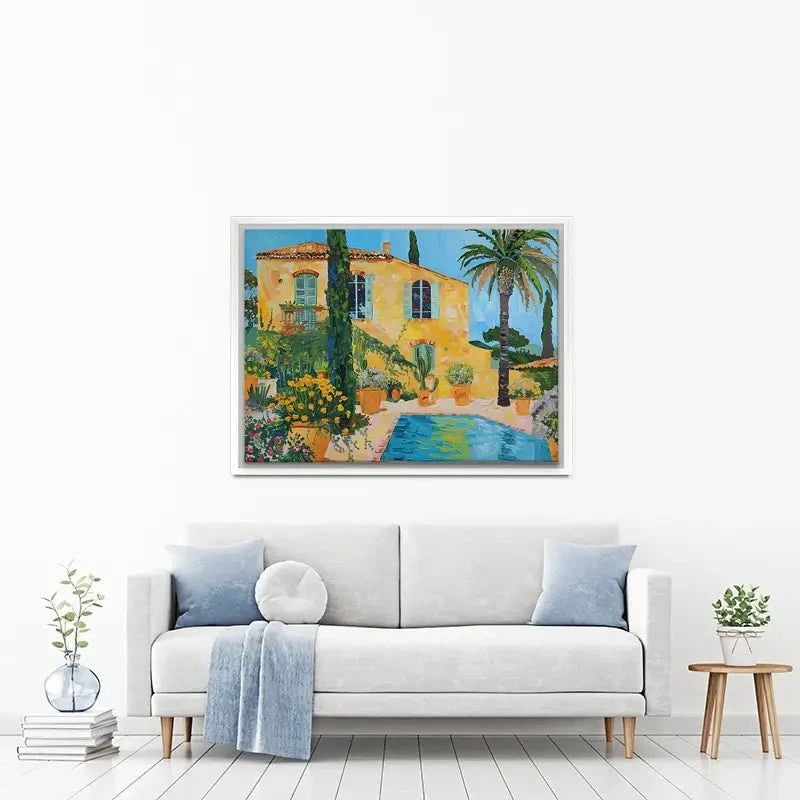Spanish House By The Pool Canvas Print Spanish House By The Pool Canvas Print wall art product Elena Avanesova
