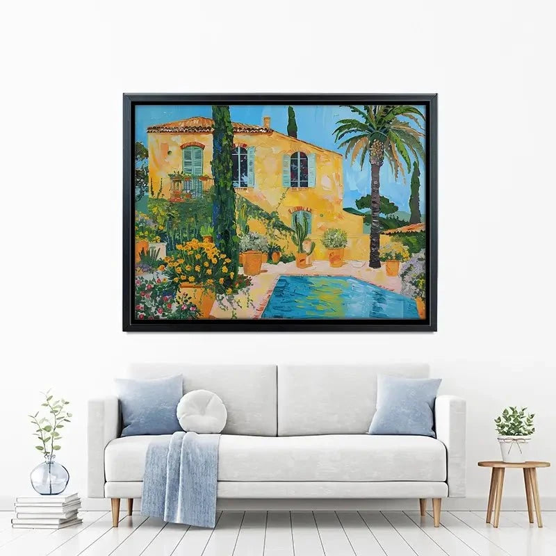 Spanish House By The Pool Canvas Print Spanish House By The Pool Canvas Print wall art product Elena Avanesova