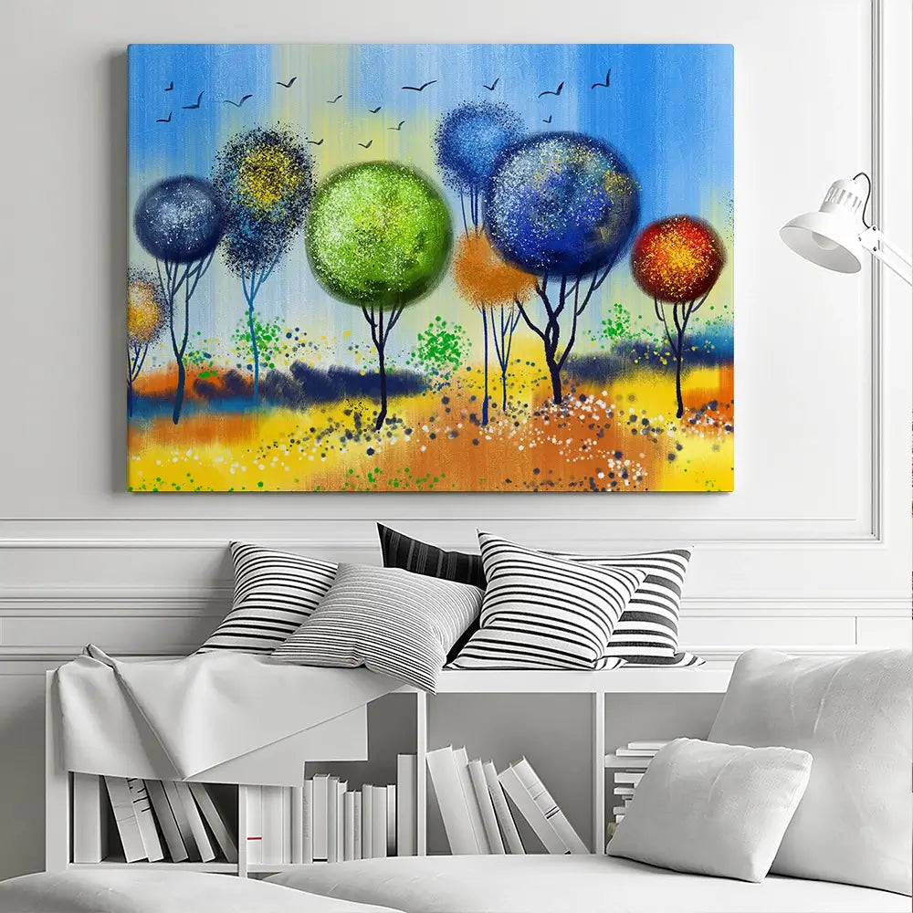 Spherical Trees Of Colour Canvas Print Spherical Trees Of Colour Canvas Print wall art product Tim Kats / Shutterstock