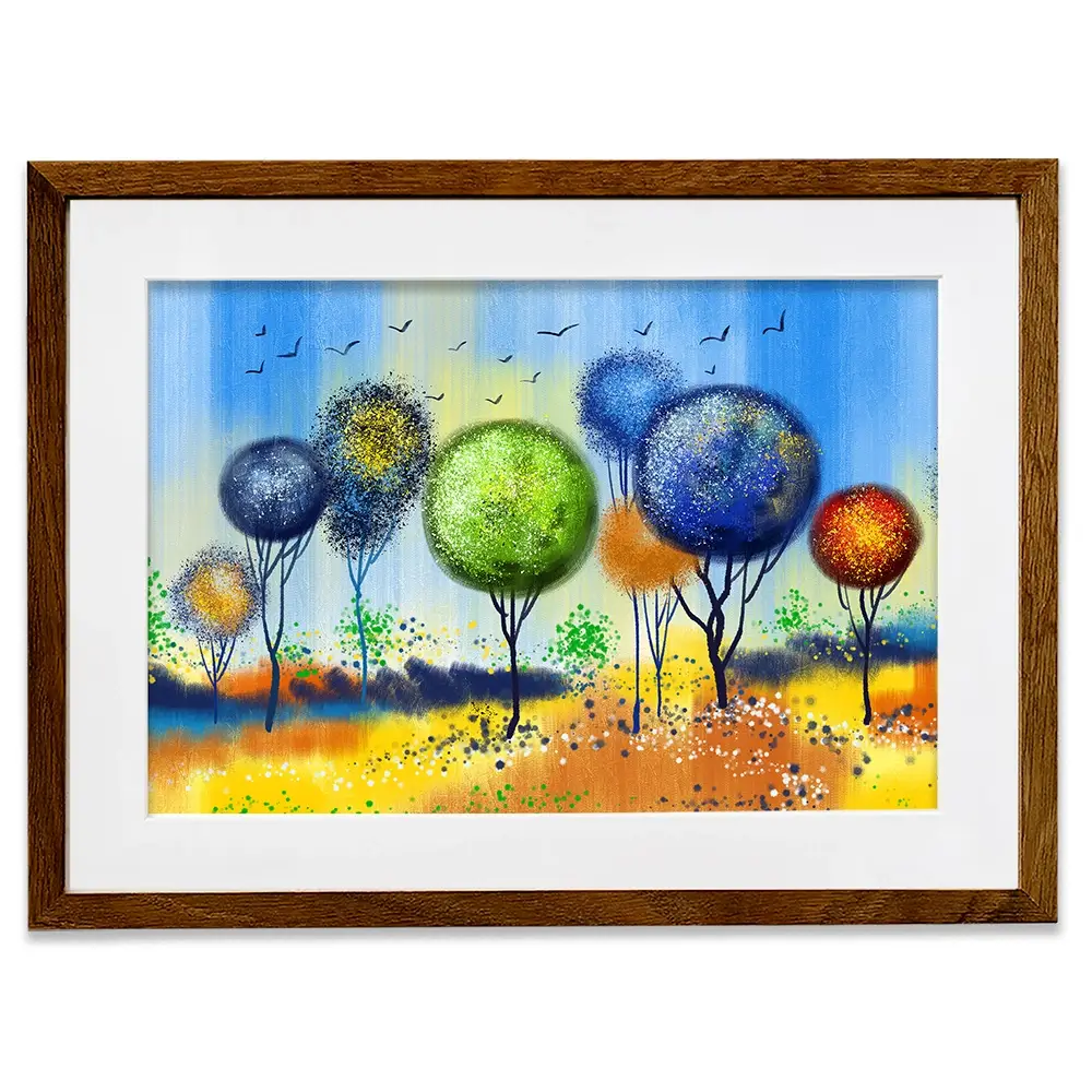 Spherical Trees Of Colour Framed Art Print Spherical Trees Of Colour Framed Art Print wall art product Tim Kats / Shutterstock