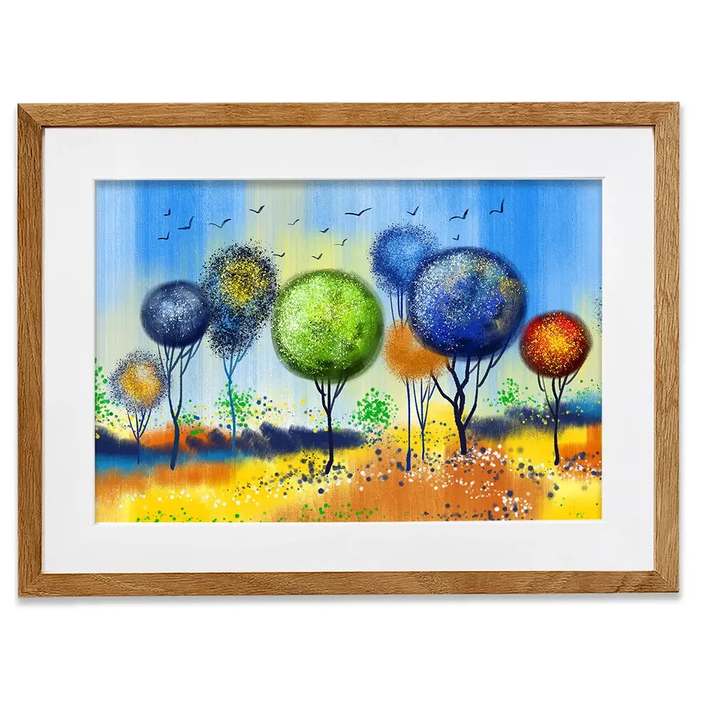 Spherical Trees Of Colour Framed Art Print Spherical Trees Of Colour Framed Art Print wall art product Tim Kats / Shutterstock