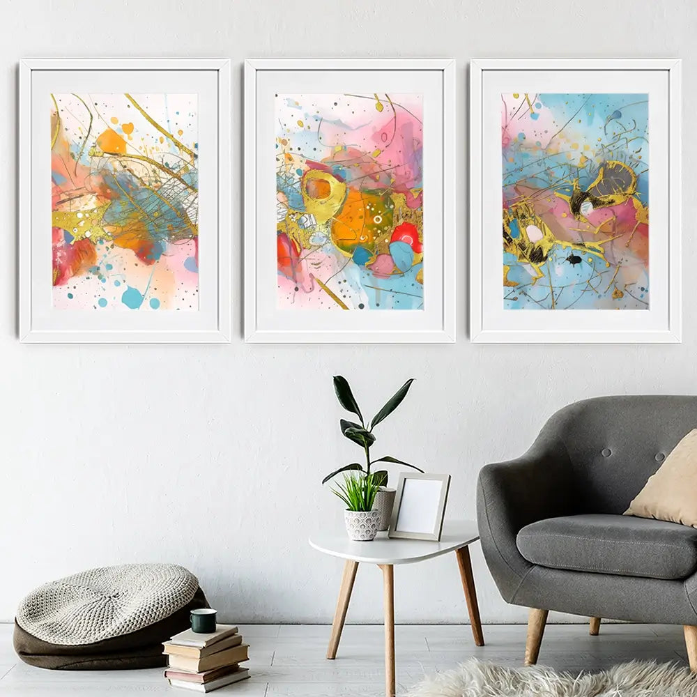 Splash Framed Art Print Trio Splash Framed Art Print Trio wall art product CHREMOS / Shutterstock