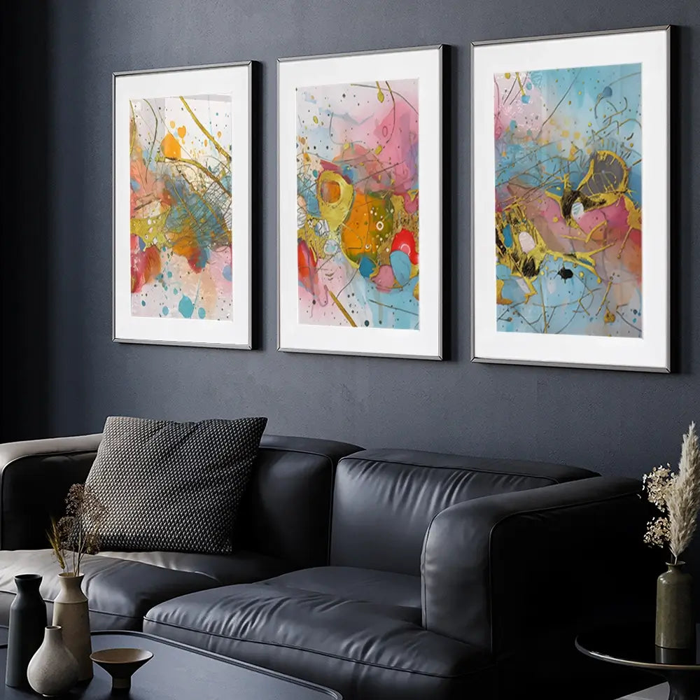 Splash Framed Art Print Trio Splash Framed Art Print Trio wall art product CHREMOS / Shutterstock