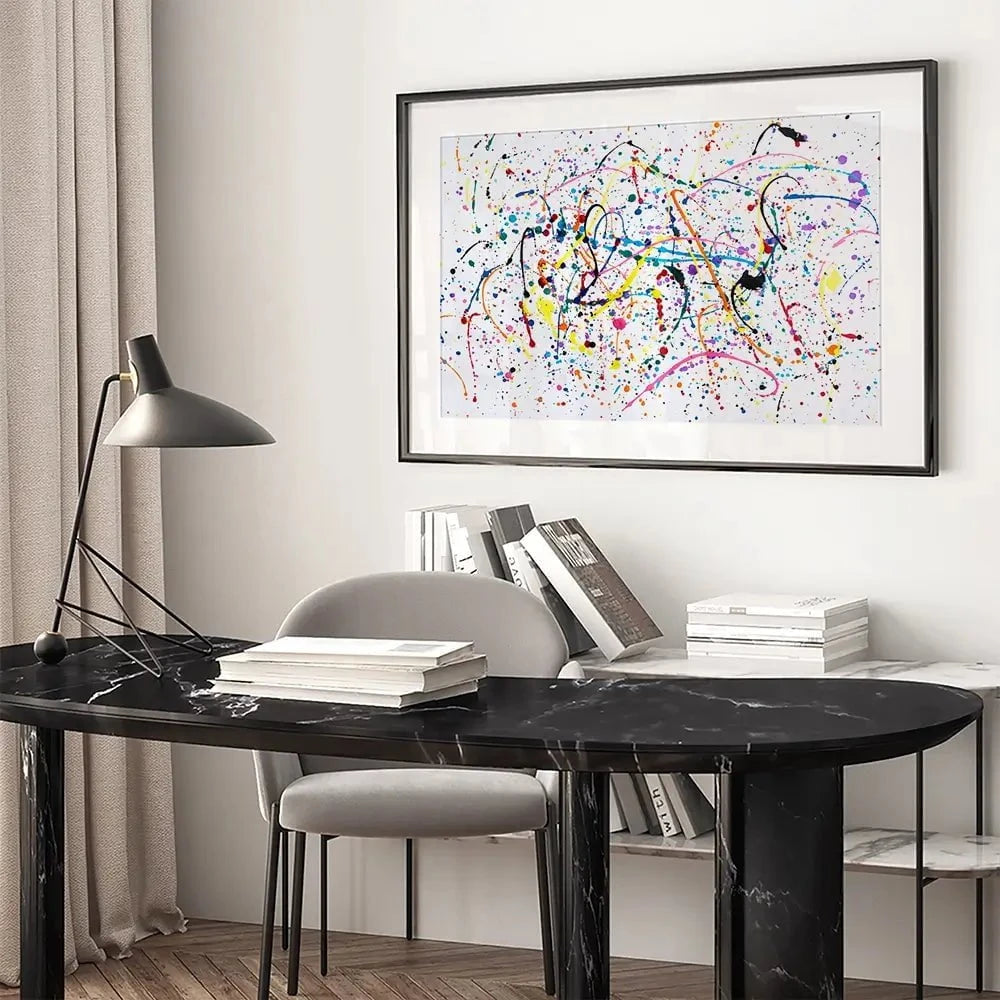 Splashes And Drips Framed Art Print Splashes And Drips Framed Art Print wall art product kenchiro168 / Shutterstock