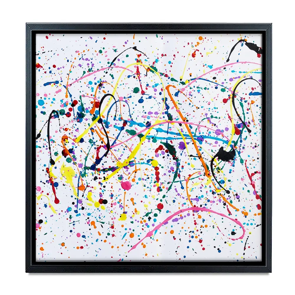 Splashes And Drips Square Canvas Print Splashes And Drips Square Canvas Print wall art product Art Print Shop