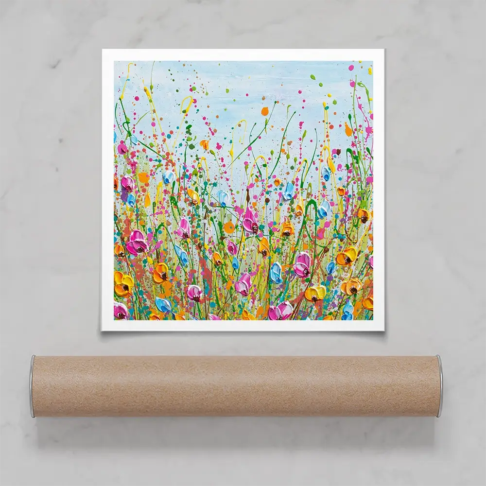 Spring Meadow Square Art Print Spring Meadow Square Art Print wall art product Olga Tkachyk