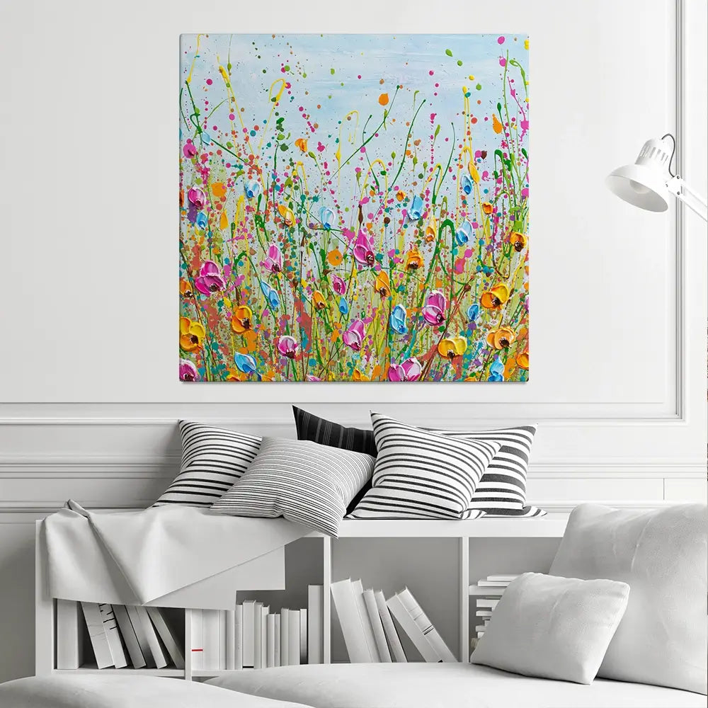 Spring Meadow Square Canvas Print Spring Meadow Square Canvas Print wall art product Olga Tkachyk
