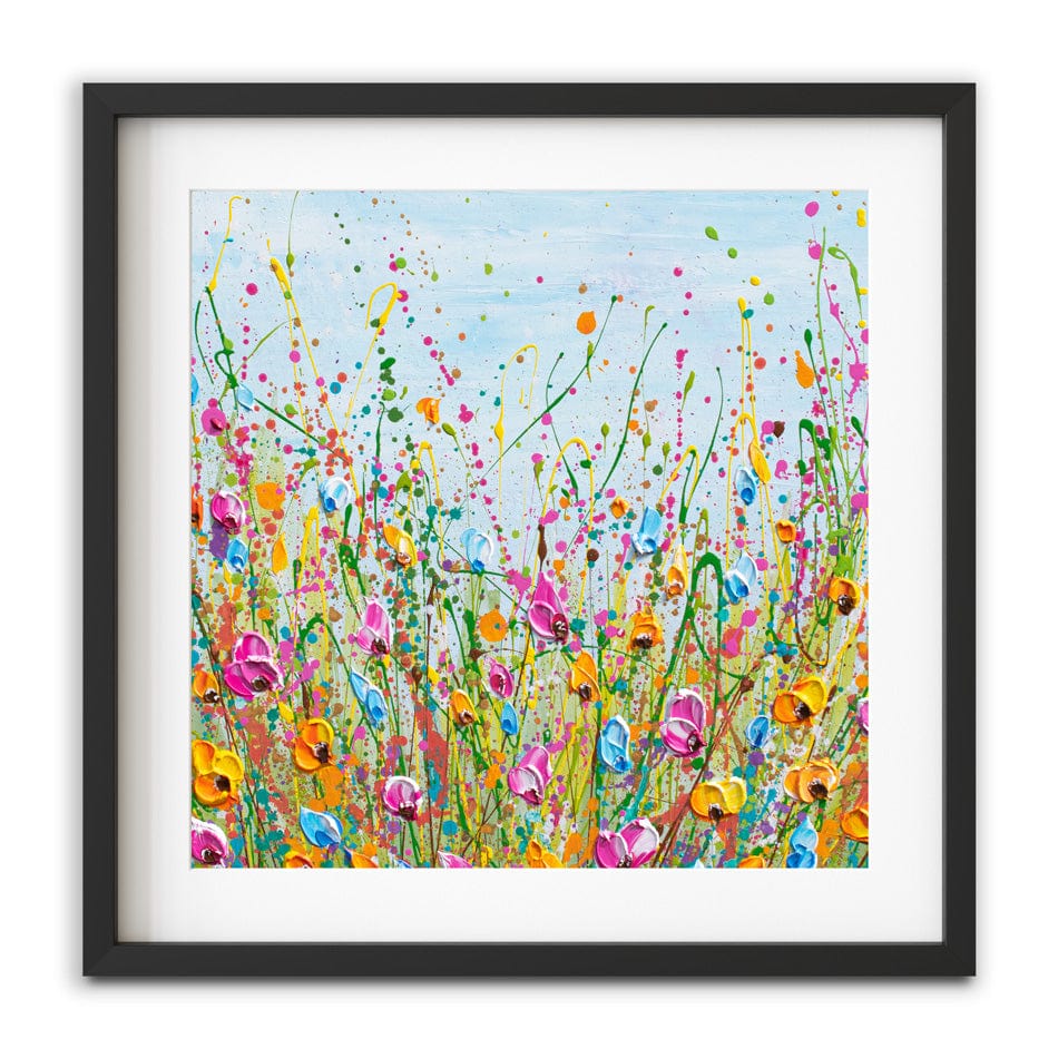 Spring Meadow Square Framed Art Print wall art product Olga Tkachyk