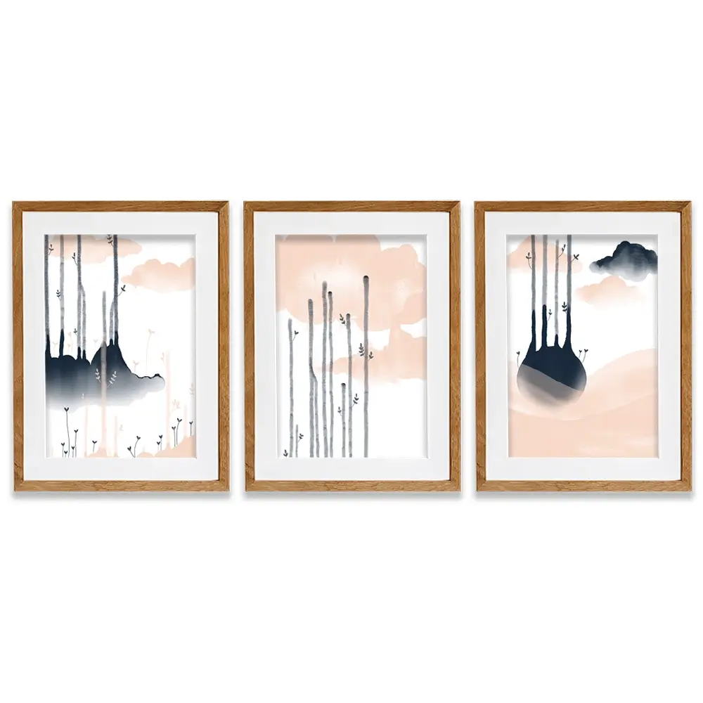 Sprouting Love Framed Art Print Trio Sprouting Love Framed Art Print Trio wall art product Art Print Shop