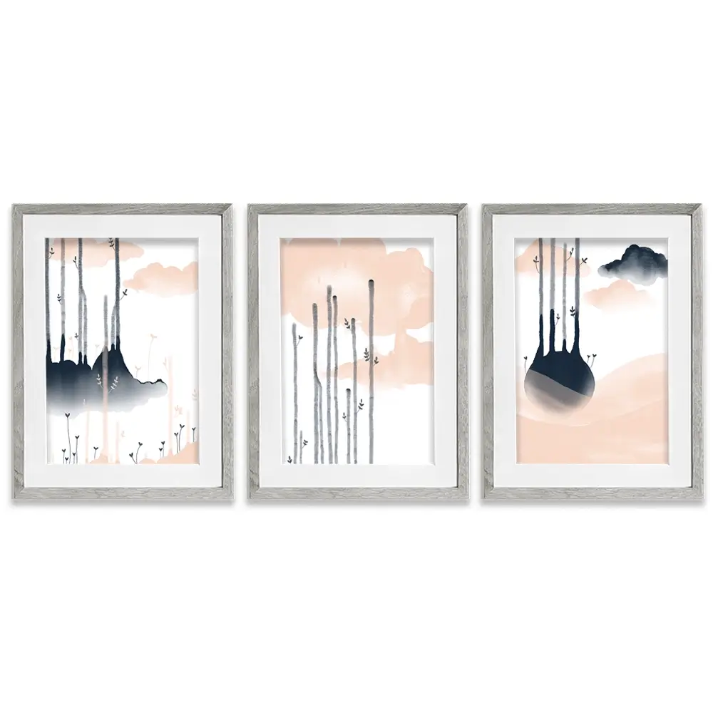 Sprouting Love Framed Art Print Trio Sprouting Love Framed Art Print Trio wall art product Art Print Shop