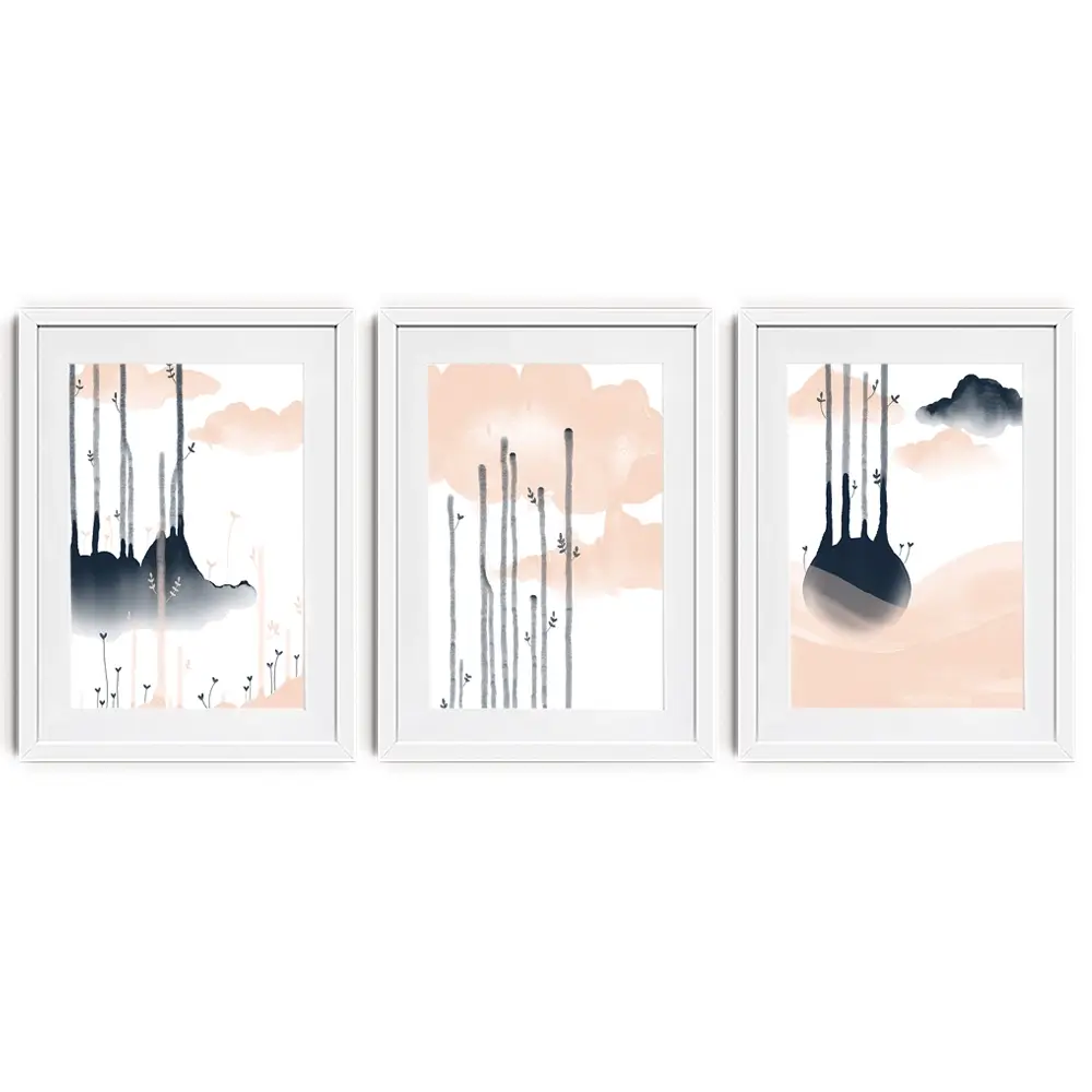 Sprouting Love Framed Art Print Trio Sprouting Love Framed Art Print Trio wall art product Art Print Shop