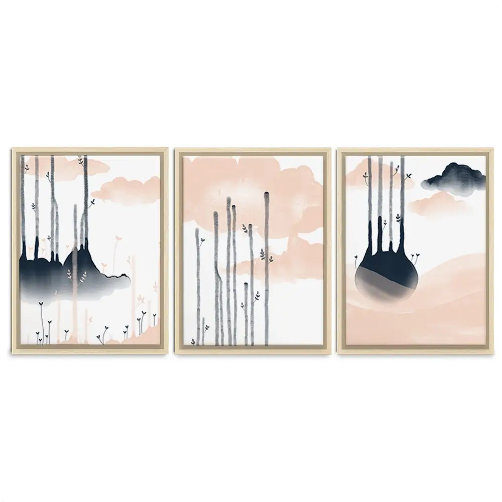 Sprouting Love Trio Canvas Print Sprouting Love Trio Canvas Print wall art product Art Print Shop