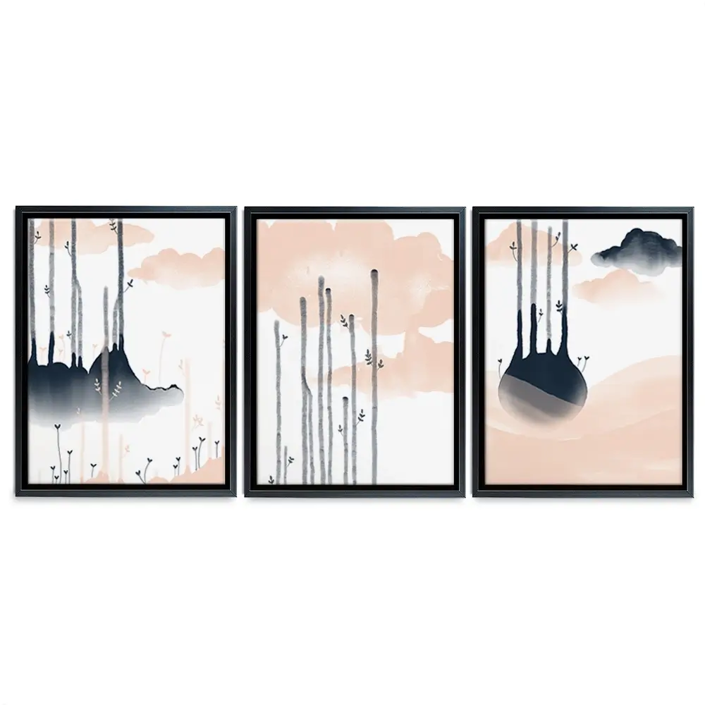 Sprouting Love Trio Canvas Print Sprouting Love Trio Canvas Print wall art product Art Print Shop