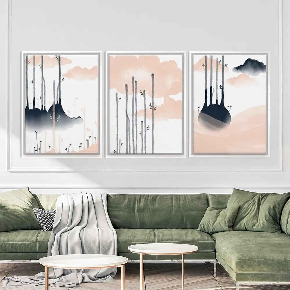 Sprouting Love Trio Canvas Print Sprouting Love Trio Canvas Print wall art product Art Print Shop