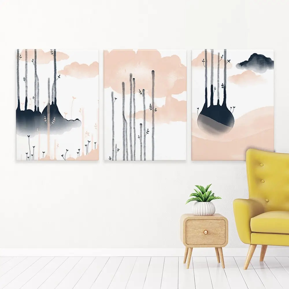 Sprouting Love Trio Canvas Print Sprouting Love Trio Canvas Print wall art product Art Print Shop