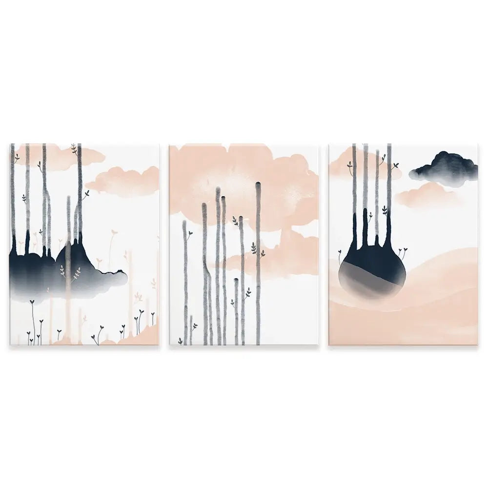 Sprouting Love Trio Canvas Print Sprouting Love Trio Canvas Print wall art product Art Print Shop