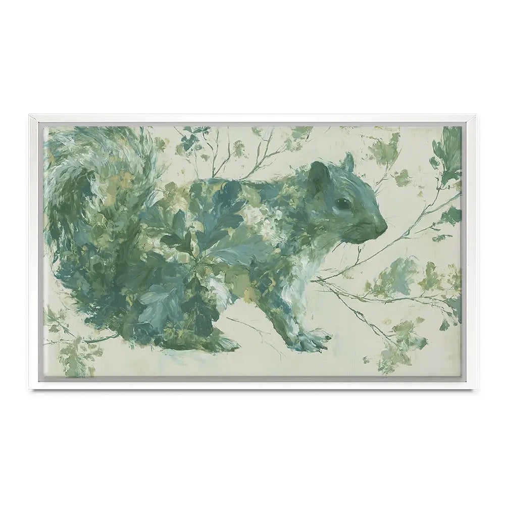 Squirrel And Oak Leaves Canvas Print Squirrel And Oak Leaves Canvas Print wall art product Chromatic Storm Studio