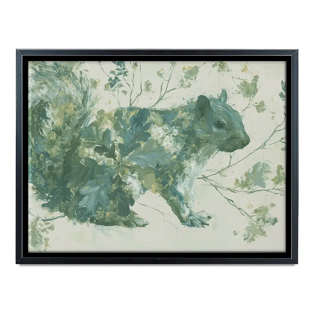 Squirrel And Oak Leaves Canvas Print Squirrel And Oak Leaves Canvas Print wall art product Chromatic Storm Studio