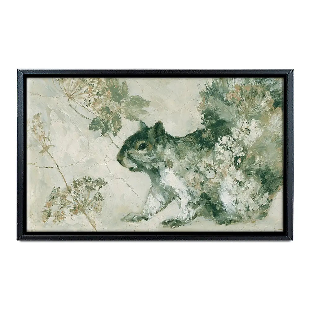 Squirrel In Wild Lace Canvas Print Squirrel In Wild Lace Canvas Print wall art product Chromatic Storm Studio