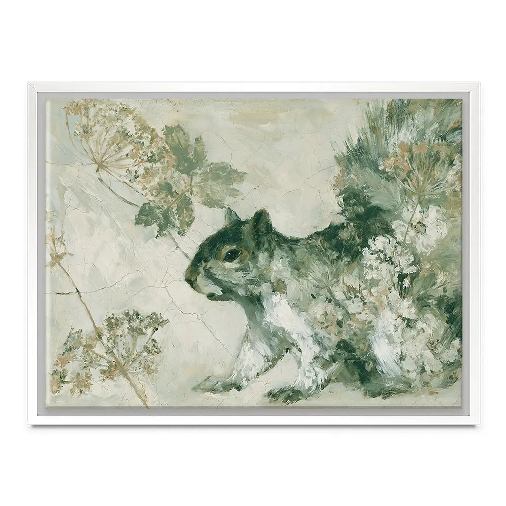 Squirrel In Wild Lace Canvas Print Squirrel In Wild Lace Canvas Print wall art product Chromatic Storm Studio