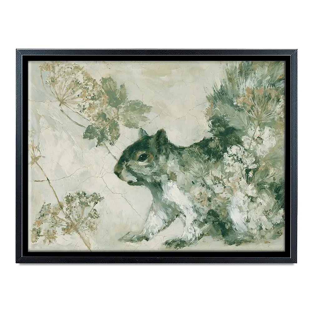 Squirrel In Wild Lace Canvas Print Squirrel In Wild Lace Canvas Print wall art product Chromatic Storm Studio