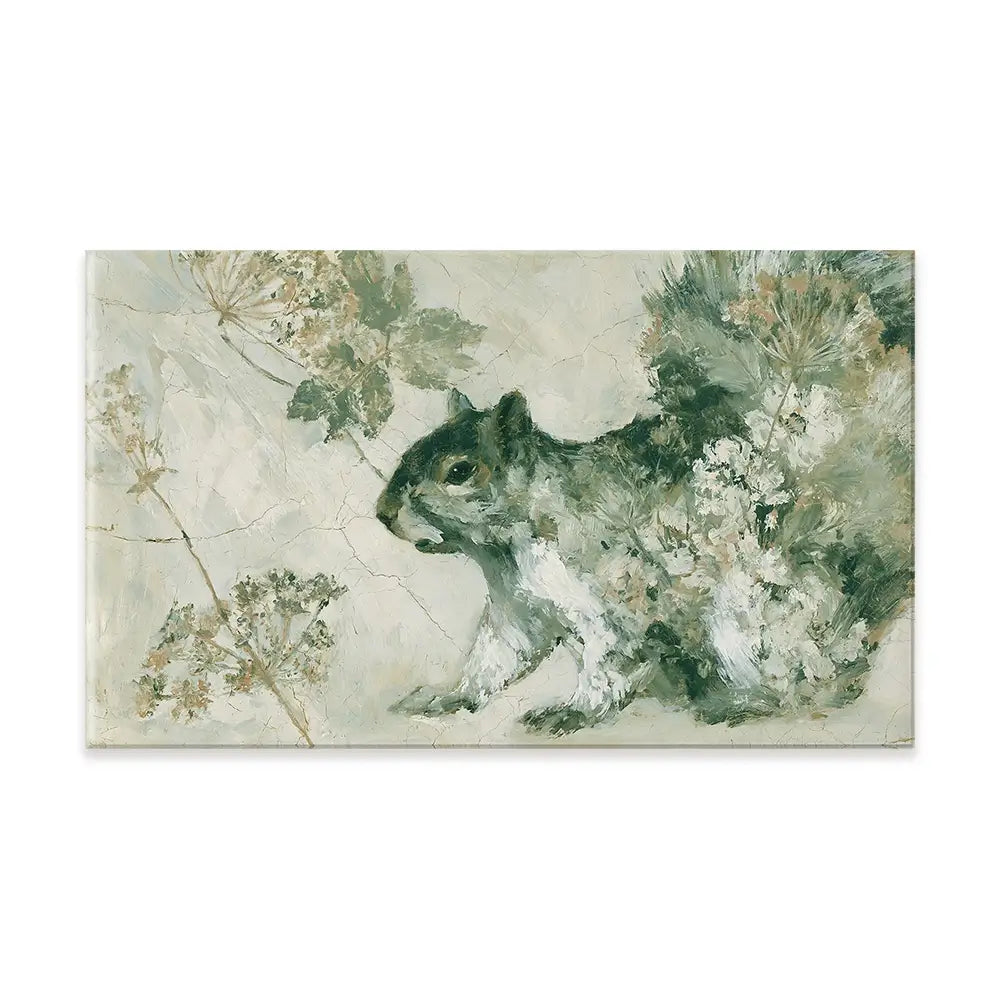 Squirrel In Wild Lace Canvas Print Squirrel In Wild Lace Canvas Print wall art product Chromatic Storm Studio