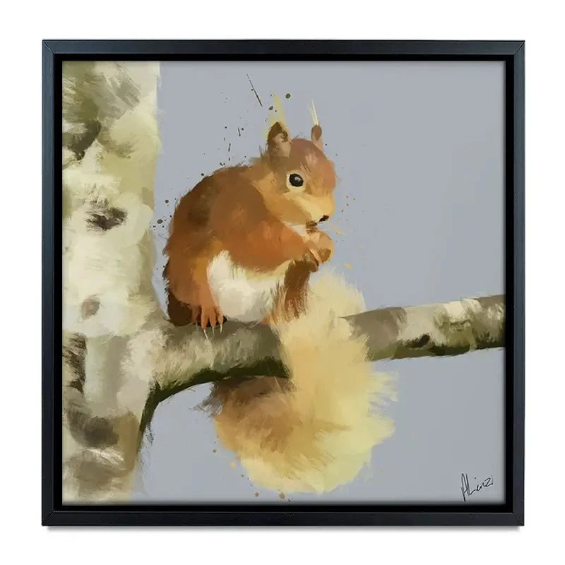 Squirrel On A Branch Canvas Print Squirrel On A Branch Canvas Print wall art product Aimee Linzi