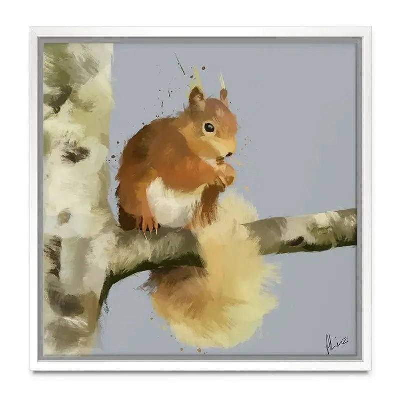 Squirrel On A Branch Canvas Print Squirrel On A Branch Canvas Print wall art product Aimee Linzi