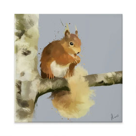 Squirrel On A Branch Canvas Print Squirrel On A Branch Canvas Print wall art product Aimee Linzi